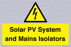 Solar PV System and Mains Isolators